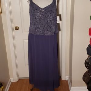 Alex Evenings violet sparkle gown